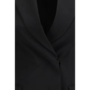 Max Mara Black Fleece Wool Blazer