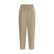 Brunello Cucinelli Beige Viscose Casual Pants