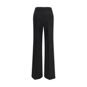 Max Mara Black Fleece Wool Flared Pants