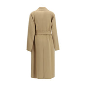 Max Mara Beige Fleece Wool Coat