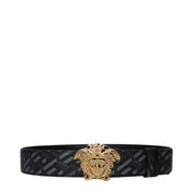 Versace Gray Polyester Regular Belt