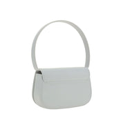 Diesel White Calf Leather Bos Taurus Shoulder Bag