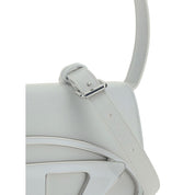 Diesel White Calf Leather Bos Taurus Shoulder Bag