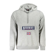 Norway 1963 Grigio Cotton Male Sweatshirt with Hood