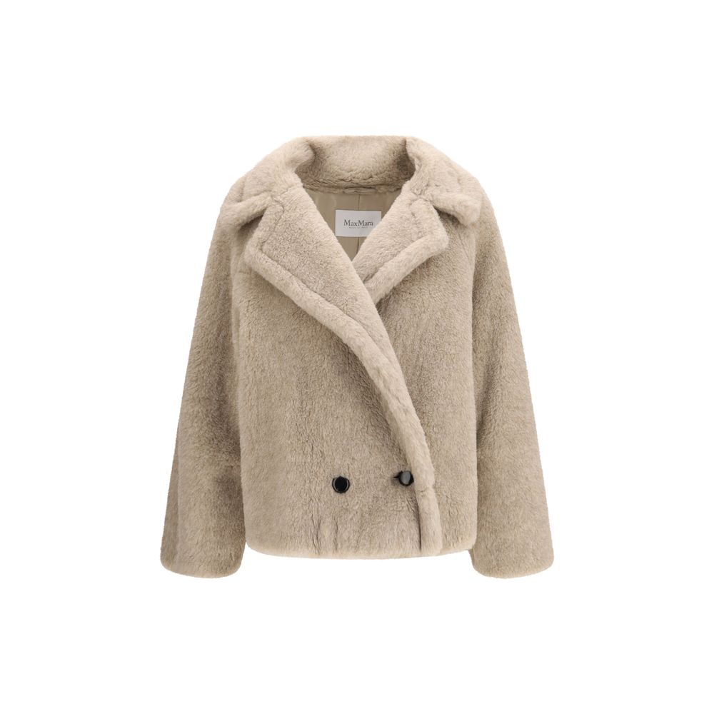 Max Mara Beige Alpaca Vicugna Pacos Coat