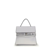 Moschino White Calf Leather Bos Taurus Handbag
