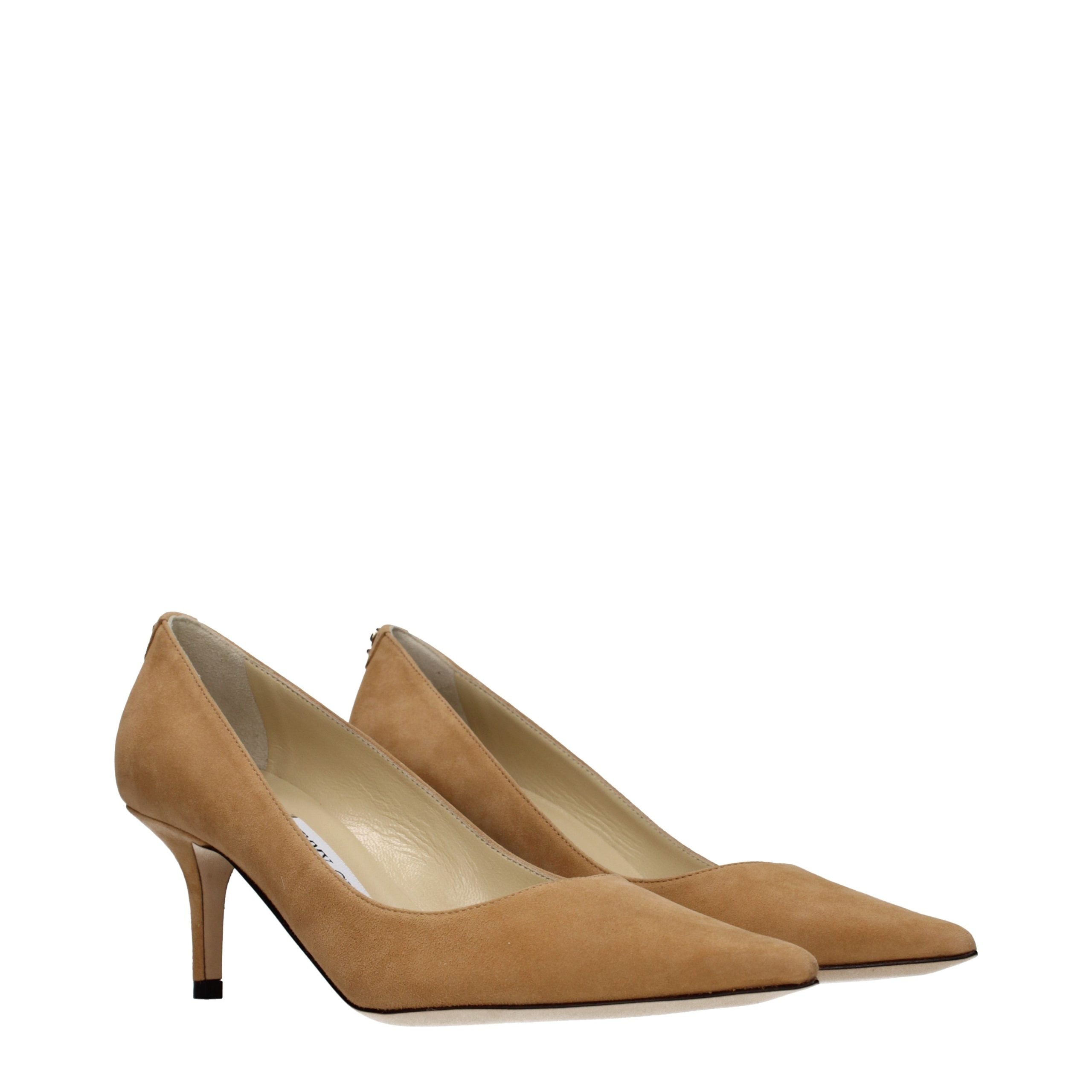 Jimmy Choo Brown Leather Mid Heel Pumps