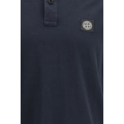 Stone Island Blue Cotton Polo Shirt
