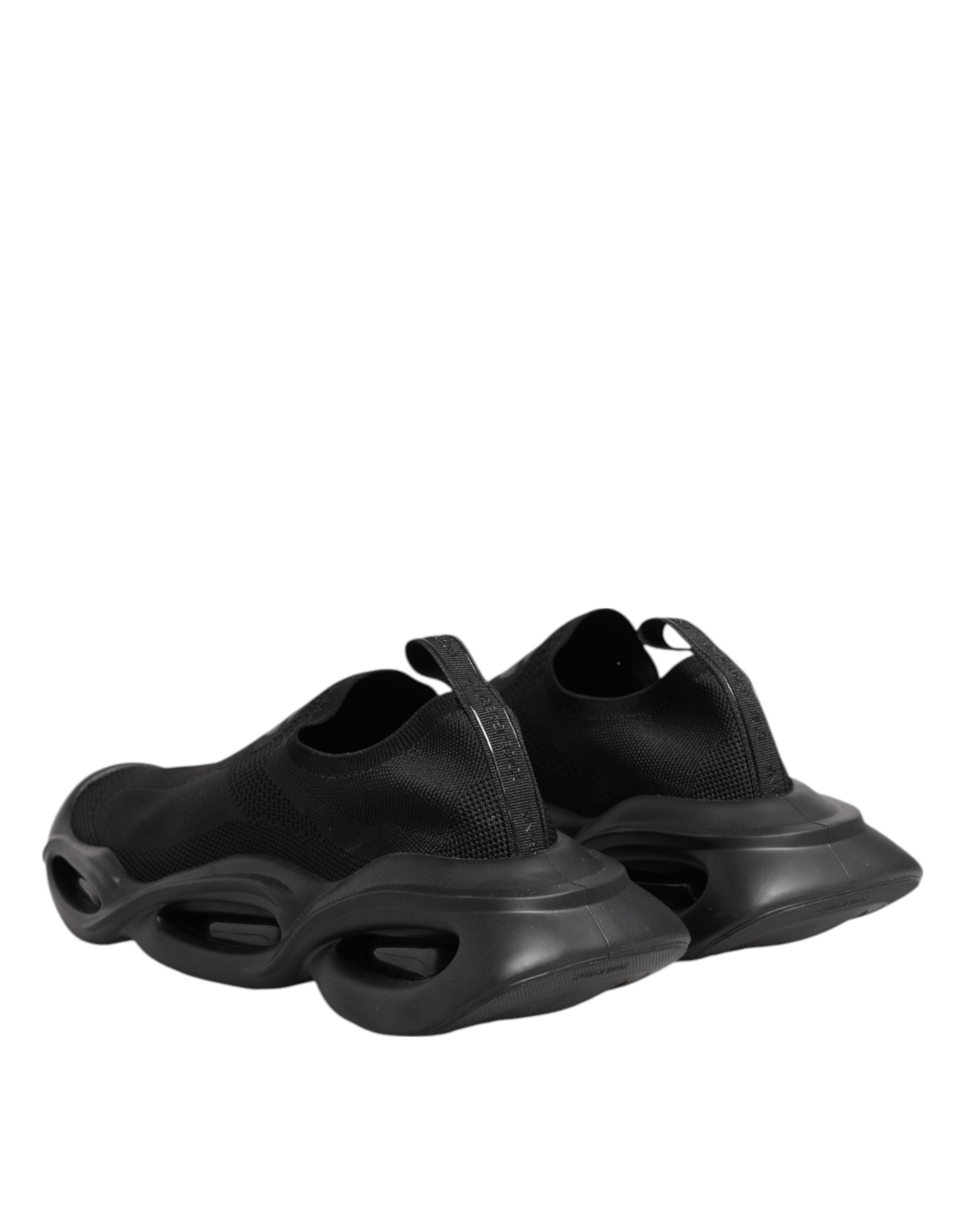 Dolce & Gabbana Black Slip On Wave Low Top Sneakers Shoes