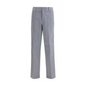 Fendi Gray Cotton Casual Pants