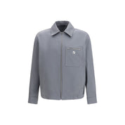 Fendi Gray Cotton Shell Jacket