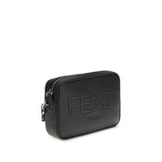 Fendi Black Cotton Shoulder Bag