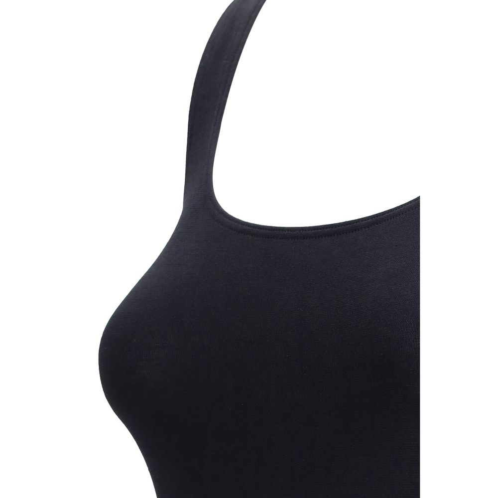 Wolford Black Cotton Bodysuit