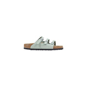 Birkenstock Green Leather Flat Sandals