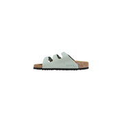 Birkenstock Green Leather Flat Sandals