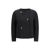 Max Mara Black Triacetate Full-Length Jacket