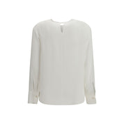 Max Mara White Triacetate Blouse