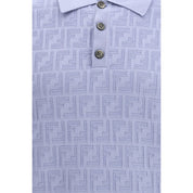 Fendi Blue Cotton Polo Shirt