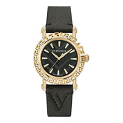 Versace Black Fur Dress Watch