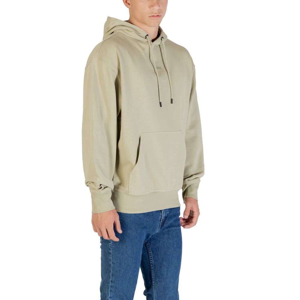Hugo Boss Green Cotton Hoodie