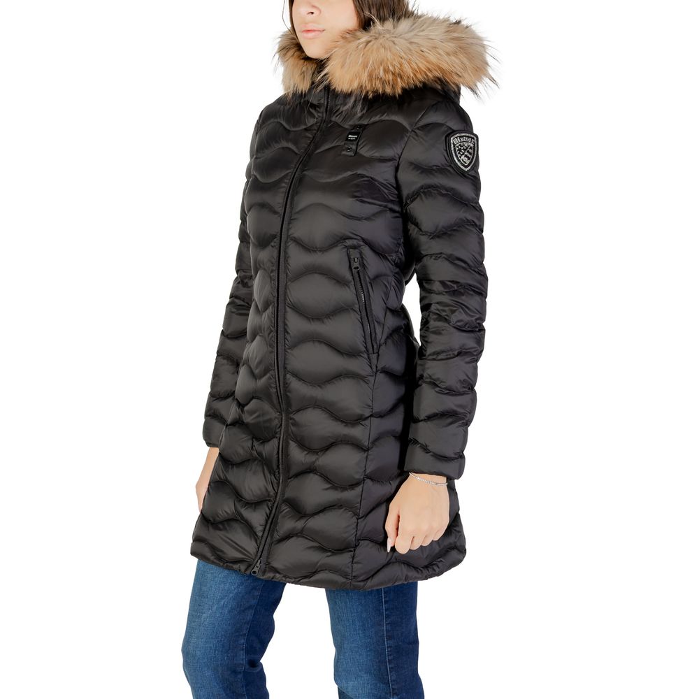 Blauer Black Polyamide Trench Coat