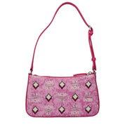 MCM Pink Fabric Crossbody Bag