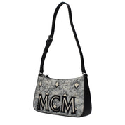 MCM Gray Fabric Crossbody Bag