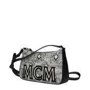 MCM Gray Fabric Crossbody Bag