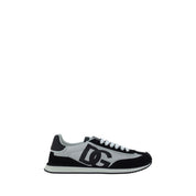 Dolce & Gabbana White Fabric Athletic Sneakers