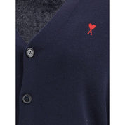 Ami Paris Blue Wool Cardigan