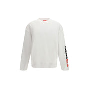 Diesel White Cotton Sweatshirt
