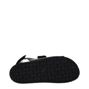 Prada Black Leather Flat Sandals