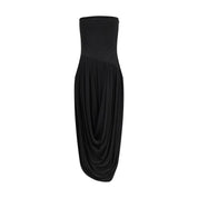 Ferragamo Black Viscose Cocktail Dress
