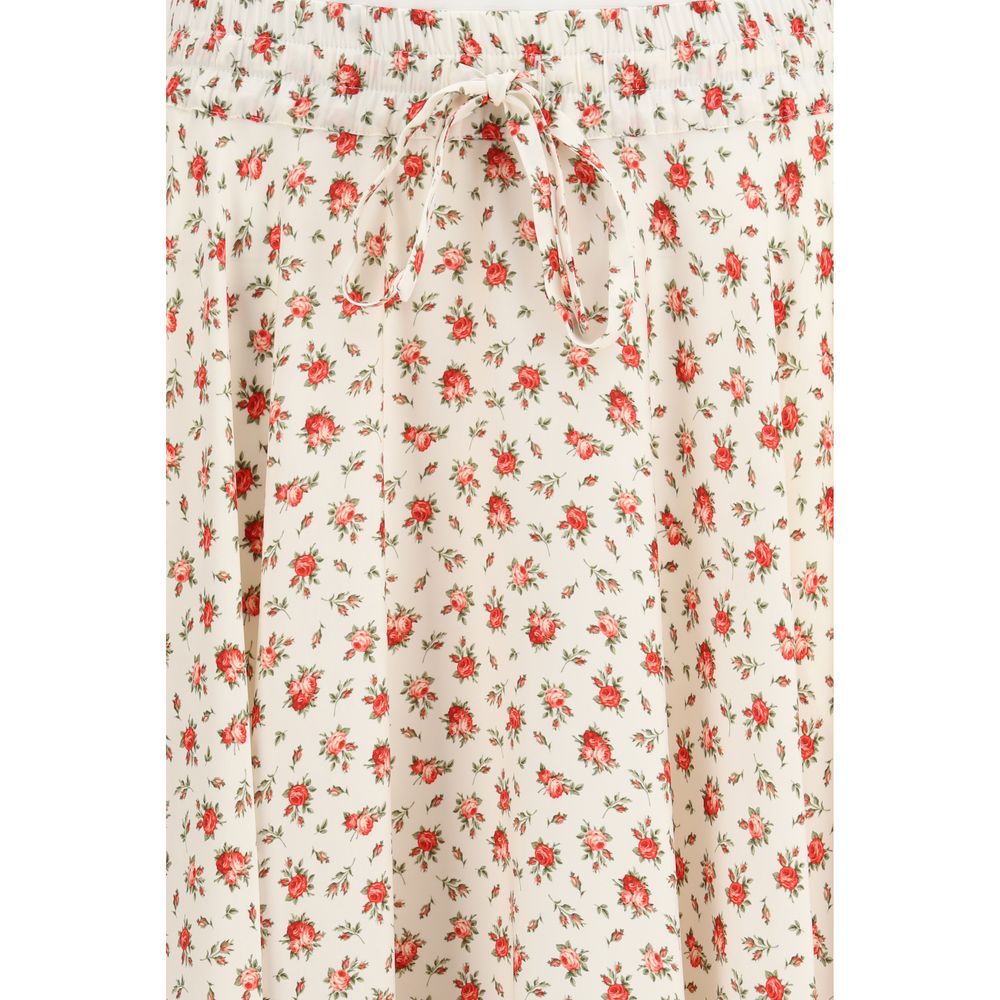 Dolce & Gabbana Multicolor Silk Midi Skirt