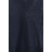 Brunello Cucinelli Blue Linen Sweatshirt