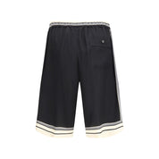 Dolce & Gabbana Multicolor Silk Bermuda Shorts