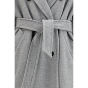Max Mara Gray Fleece Wool Coat