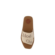 Chloé Multicolor Cotton Flat Sandals