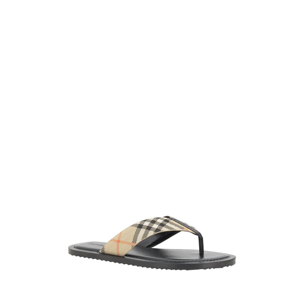Burberry Multicolor Polyester Flip-Flop Sandals