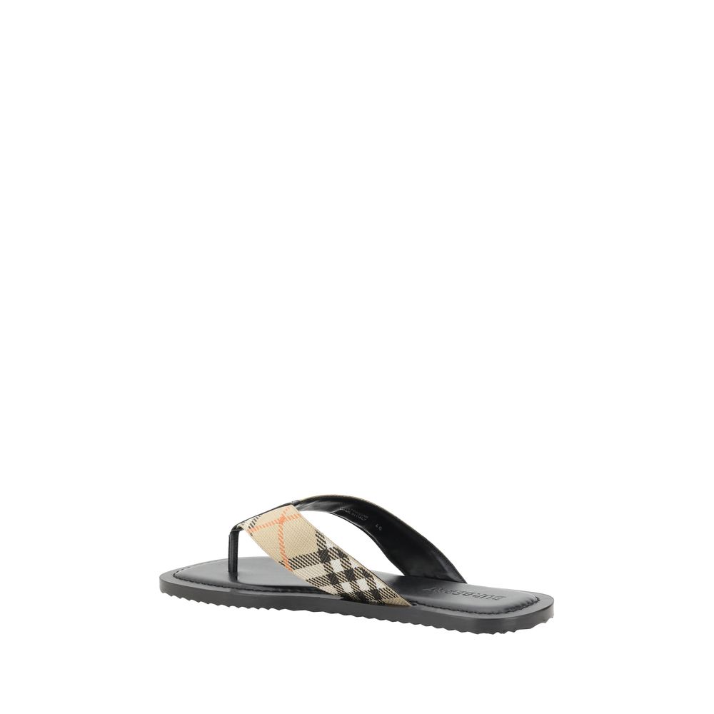 Burberry Multicolor Polyester Flip-Flop Sandals