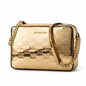 Michael Kors Gold Canvas Shoulder Bag
