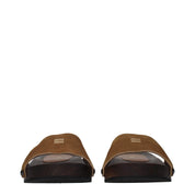 Miu Miu Brown Leather Slippers