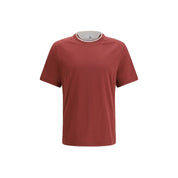 Brunello Cucinelli Bordeaux Cotton T-Shirt