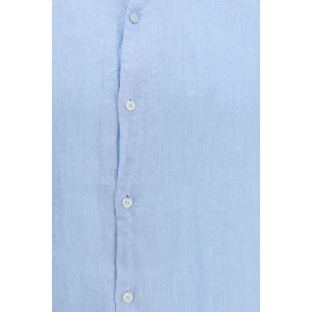 Brooksfield Blue Linen Shirt