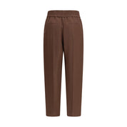 Brunello Cucinelli Brown Viscose Casual Pants