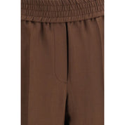 Brunello Cucinelli Brown Viscose Casual Pants