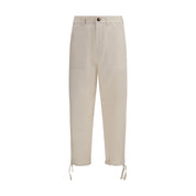 Brunello Cucinelli Beige Linen Casual Pants