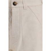 Brunello Cucinelli Beige Linen Casual Pants