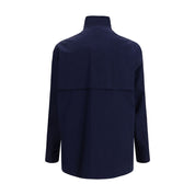 Brunello Cucinelli Blue Cotton Full-Length Jacket