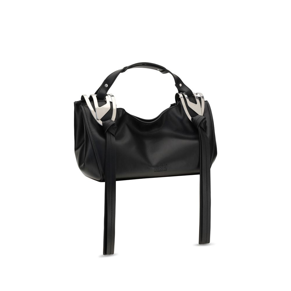 Diesel Black Calf Leather Bos Taurus Shoulder Bag